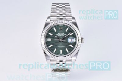 Clean Factory Cal.3235 1:1 Rolex Datejust II Watch 904L Steel Green Fluted motif Dial